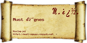 Must Ágnes névjegykártya